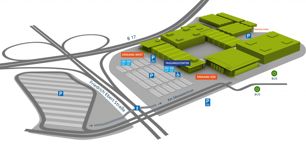 Geländeplan Messe Augsburg – SuperStay LIVE in Halle 1